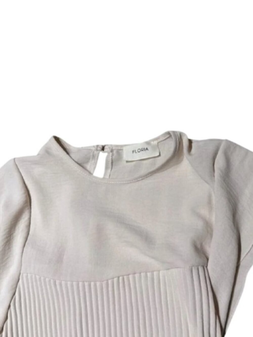 Floria pleated midi dress cream women's size 12 - Picture 5 of 7